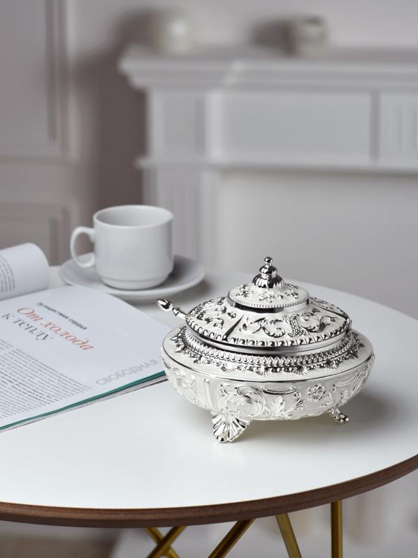 Сахарница с ложечкой 14х14х11 см