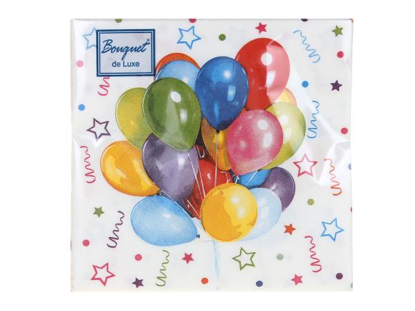 Салфетки 3-х слойные 25 шт "Веселый праздник" 24х24 см