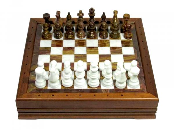 Шахматы каменные "Европейские" 34х34 см