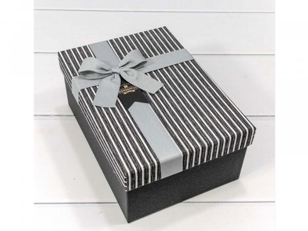 Подарочная коробка "Wonderful черный" 22,5х16х9,5 см
