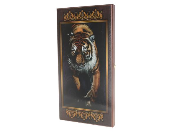 Нарды "Тигр" 50х25 на черном фоне
