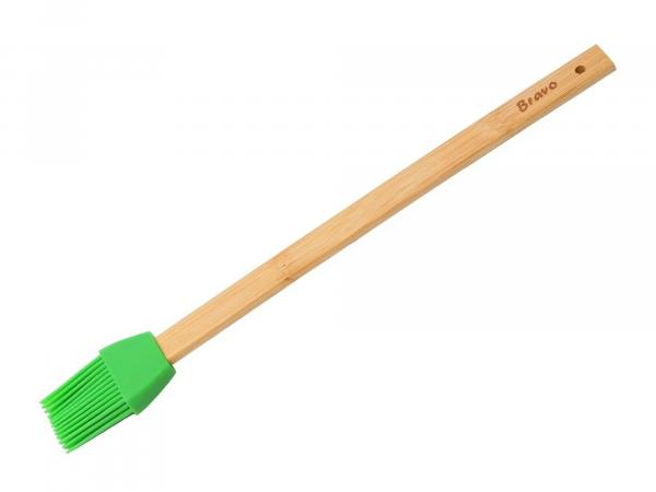 Кисточка силикон с бамбуковой ручкой 30 см