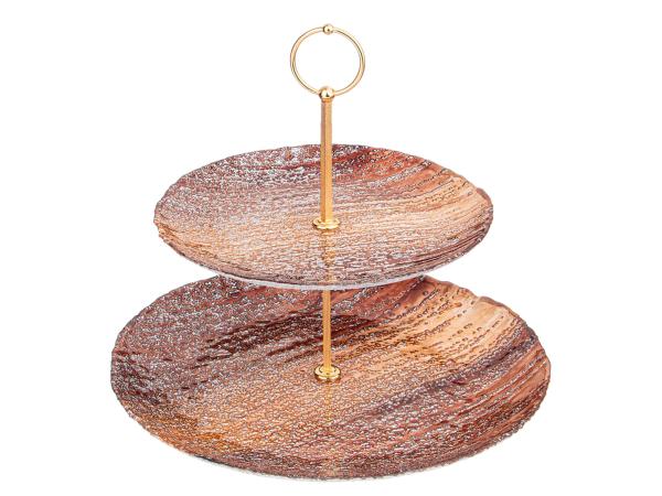 Горка 2-х ярусная "AURORA BROWN" 21/28 см