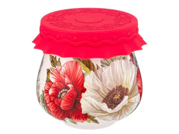 Баночка для мёда и варенья "Маки" 180 мл