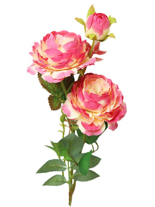 Цветок искусственный "Розовая Роза" h 61 см