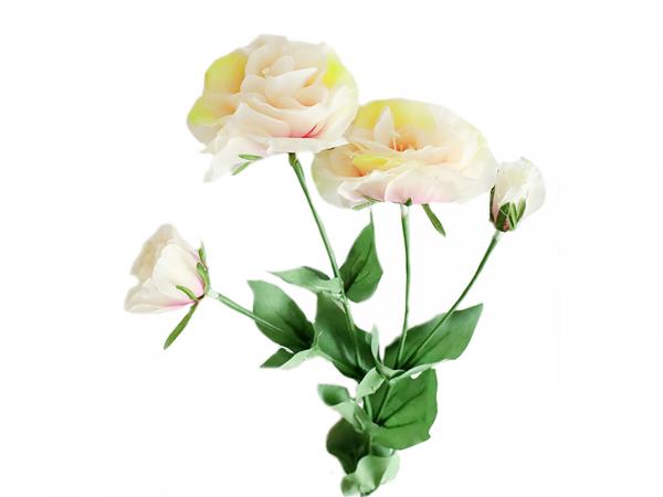 Цветок искусственный "Белая Эустома" h 67 см
