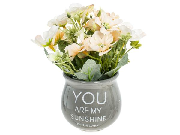 Цветочная композиция "You are my sunshine in the dark" 16,5 см