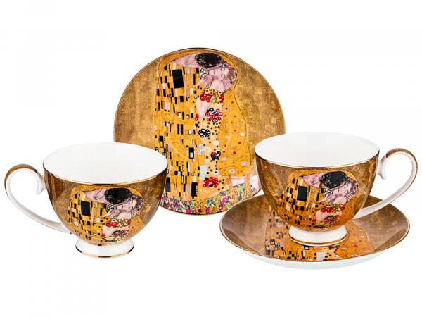 Чайный набор "Поцелуй" (Г.Климт) на 2 персоны 4 предмета 250 мл