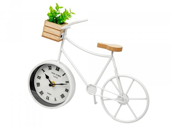 Часы "Велосипед с суккулентом" 28х9х22 см