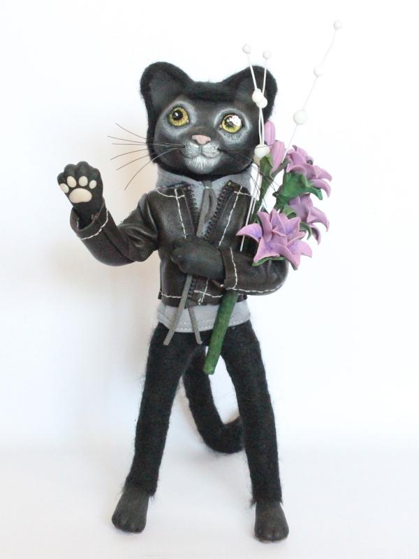 Мягкая игрушка "Черный кот"  27 см