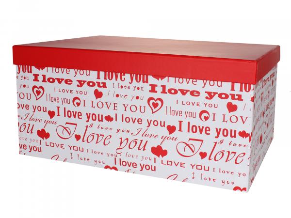 Подарочная коробка "I Love you" 28,5х19,5х13 см