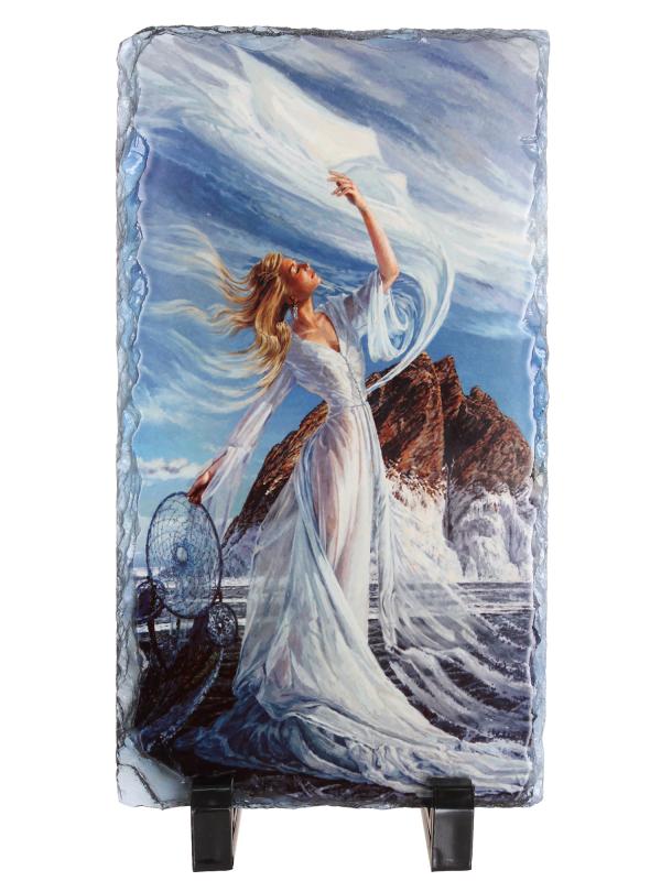 Картина на камне (сланец) "Байкальский ветер" 10х17 см