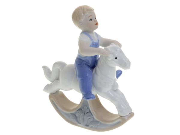 Статуэтка "Мальчик на лошадке" 13 см