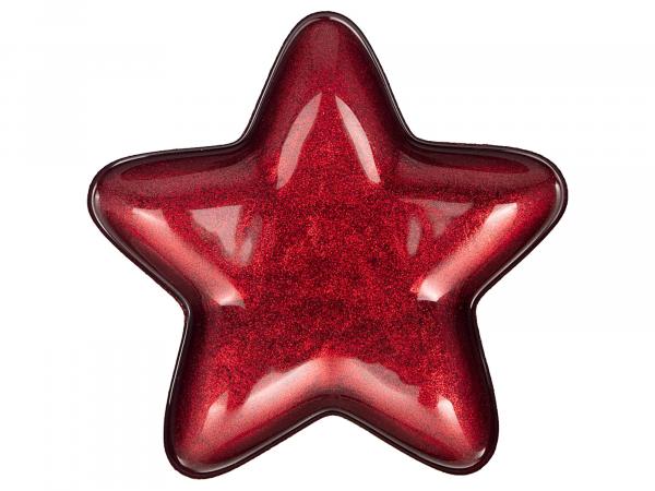 Блюдо "STAR RED SHINY" 17х17 см