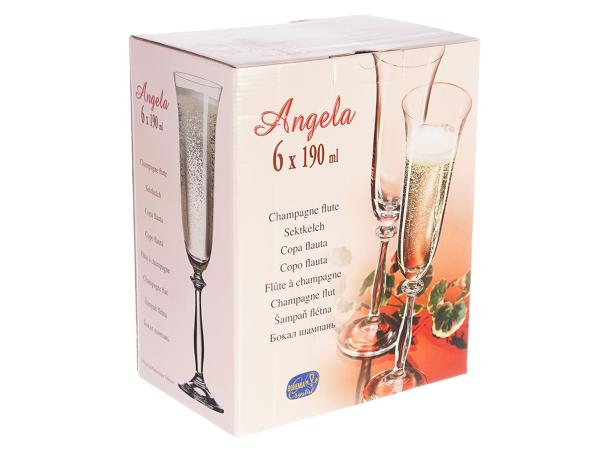 Набор бокалов для шампанского 190 мл "Анжела" 6 шт