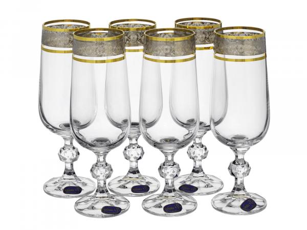 Набор бокалов для шампанского 180 мл "Клаудия" 6 шт