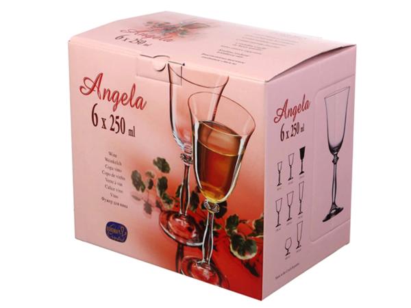 Набор бокалов для вина 250 мл "Анжела" 6 шт