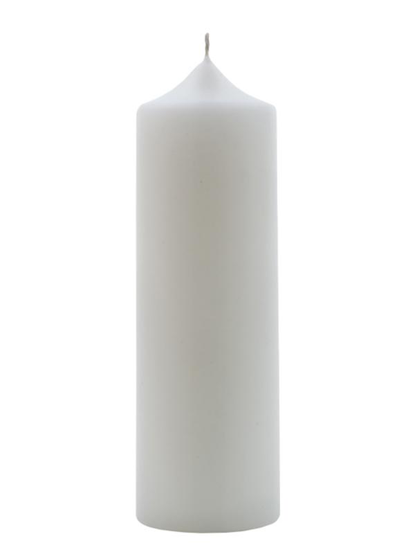 Свеча столбик 6х19 см белая