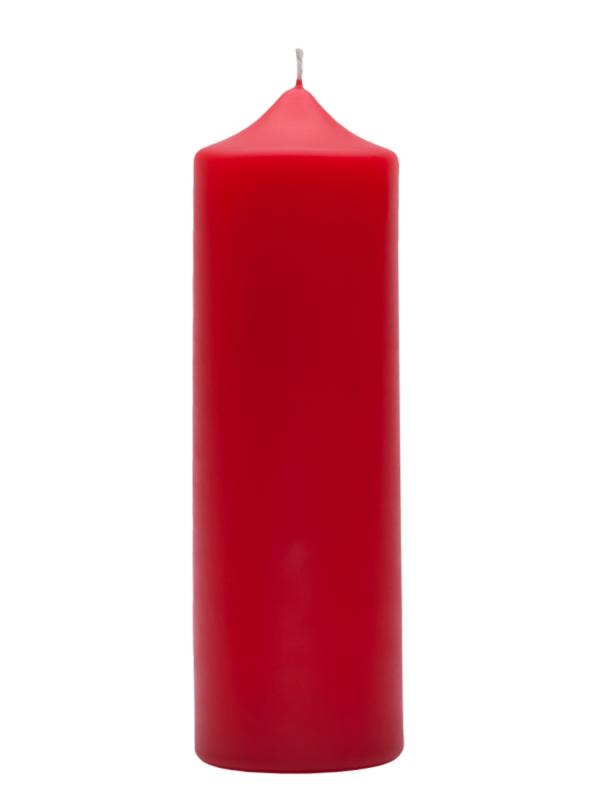 Свеча столбик 6х19 см красная