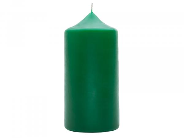 Свеча столбик 6х12 см зеленая