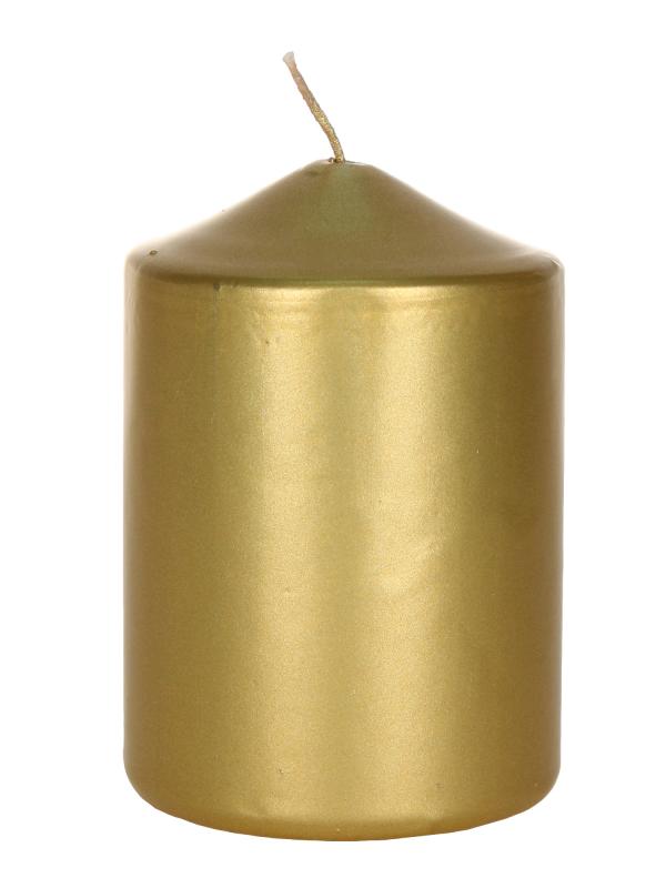 Свеча столбик 6х8,5 см золото