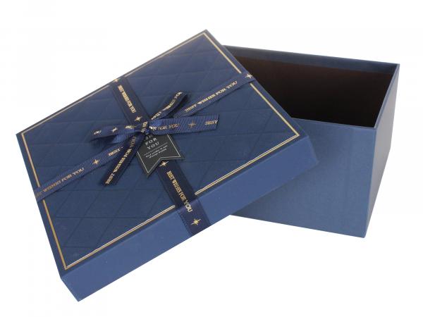 Подарочная коробка "Синий" 19х9,5 см
