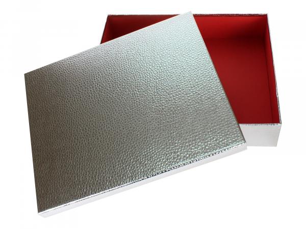 Подарочная коробка "Серебро кожа крокодила" 46х36,5х10 см
