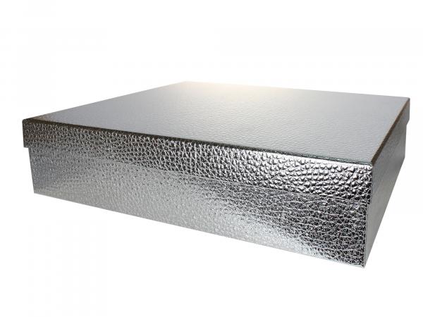 Подарочная коробка "Серебро кожа крокодила" 46х36,5х10 см