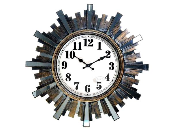 Часы настенные с зеркальными вставками, 58 см