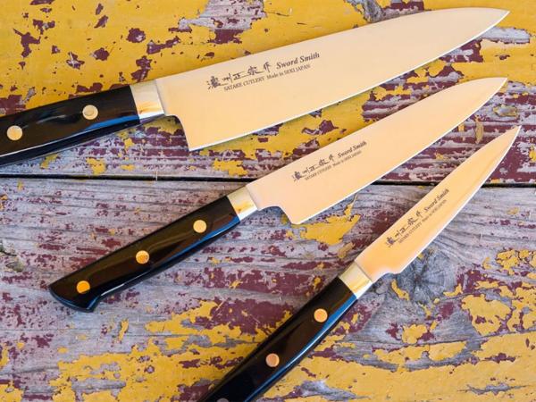 Набор кухонных ножей Satake Stainless Bolster 3 предмета