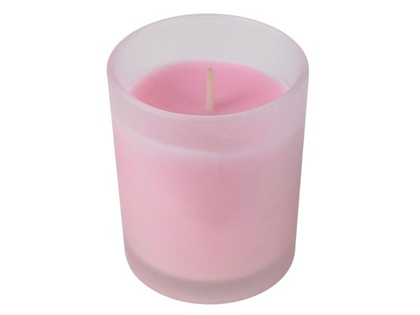 Свеча ароматическая в стакане "Розовые цветы"