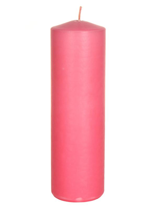 Свеча столбик 6х19 см розовый