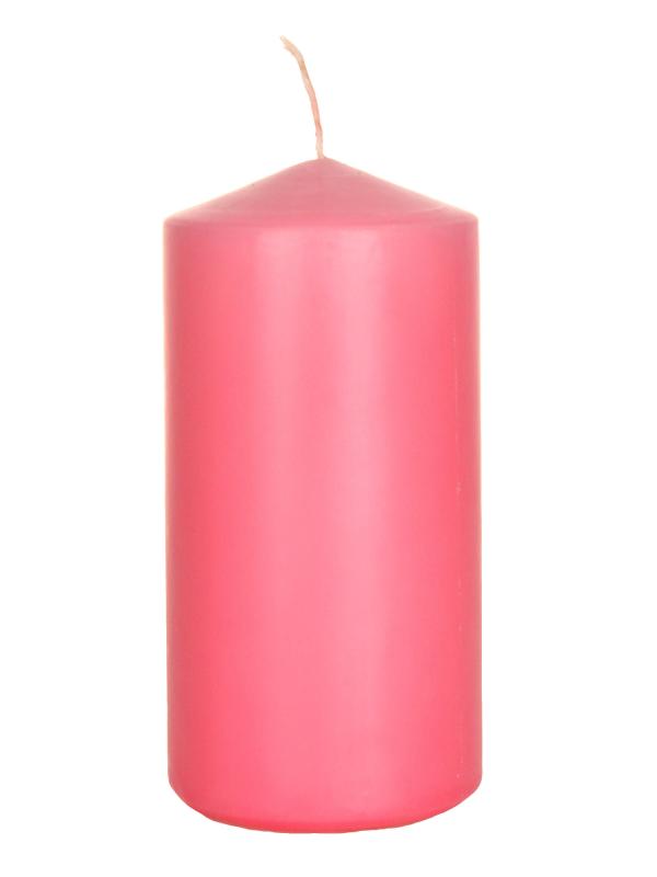 Свеча столбик 6х12 см розовый