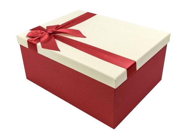 Подарочная коробка "Бант красный" 34х26х15,5 см