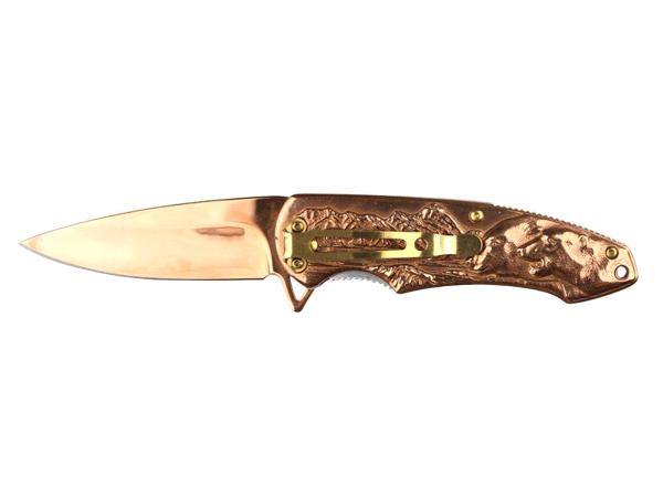 Нож Stinger 84 мм бронзовый