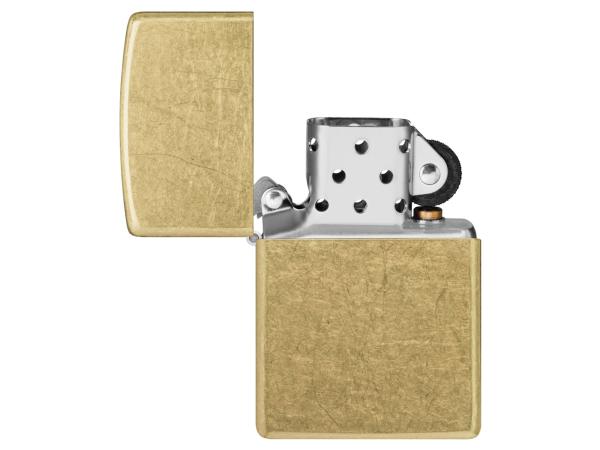 Зажигалка "Zippo" Classik с покрытием Street Brass, золотая