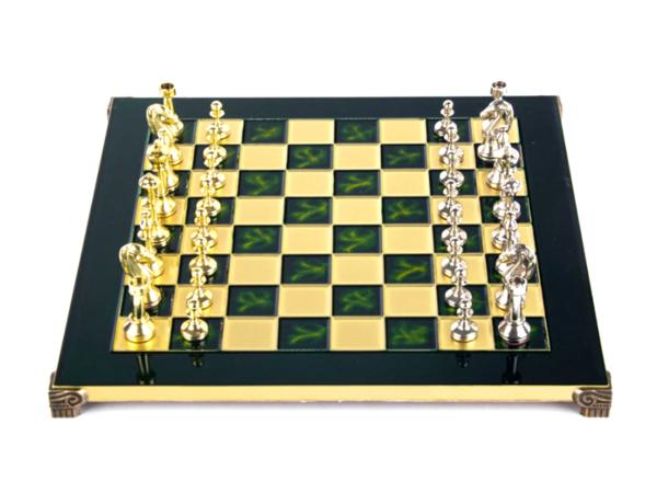 Шахматы "Стаунтон" 36х36 см зеленая доска