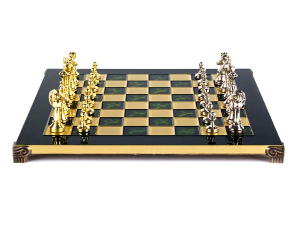 Шахматы "Стаунтон" 36х36 см зеленая доска