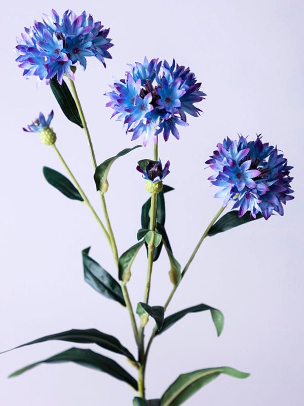 Цветок искусственный "Василек" 64 см