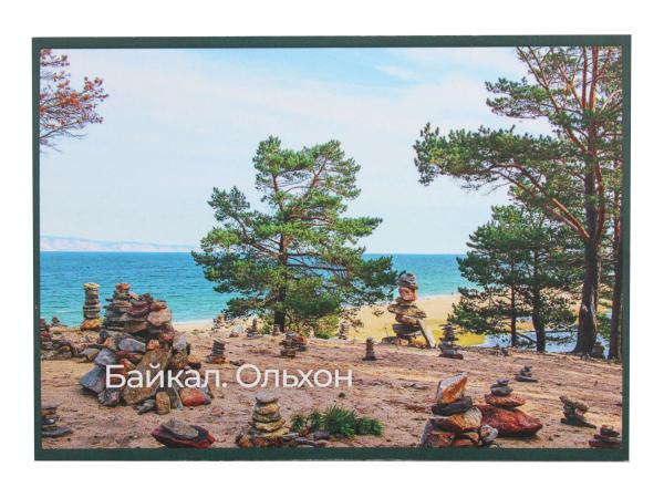 Магнит " Байкал Ольхон (пляж,дерево)"