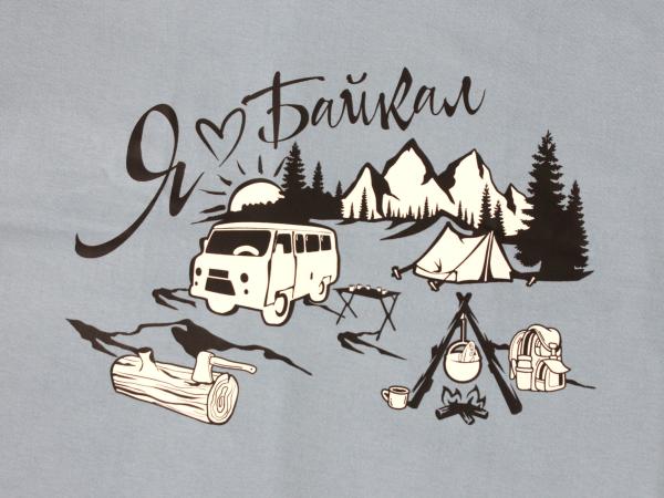 Футболка "Байкал" р S туманно-синий