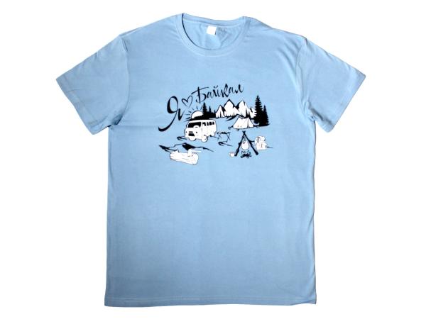 Футболка "Байкал" р S туманно-синий