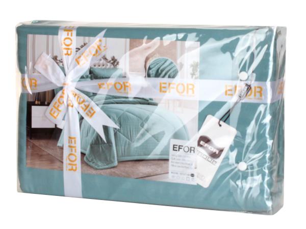 Комплект постельного белья евро сатин "EFOR SATIN TURKUAZ" 50х70 см