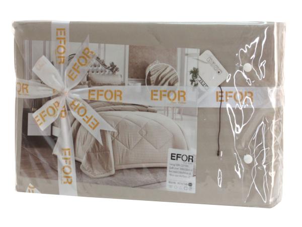 Комплект постельного белья евро сатин "EFOR SATIN BEJ" 50х70 см