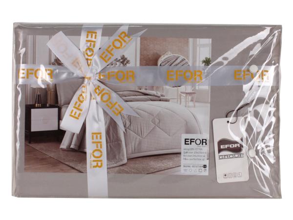 Комплект постельного белья евро сатин "EFOR SATIN A.GRI" 50х70 см