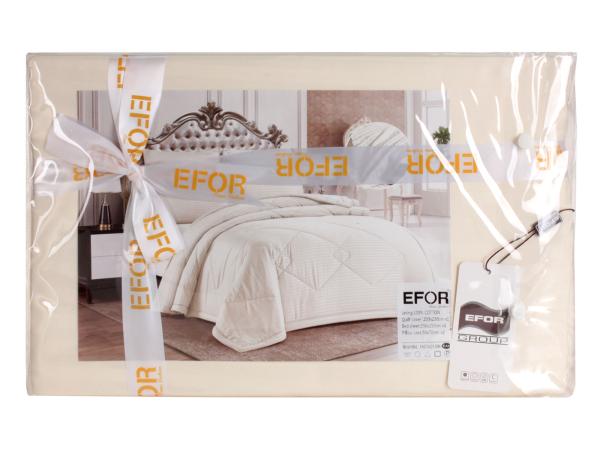 Комплект постельного белья евро сатин "EFOR SATIN KREM" 50х70 см
