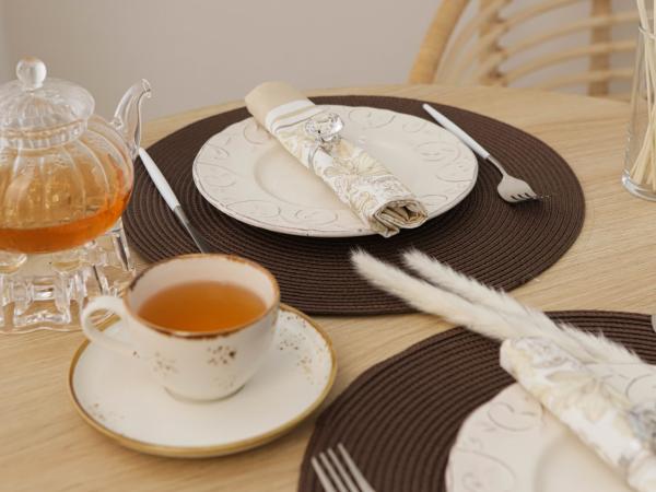 Салфетка d38 см сервировочная "Лофт", коричневый