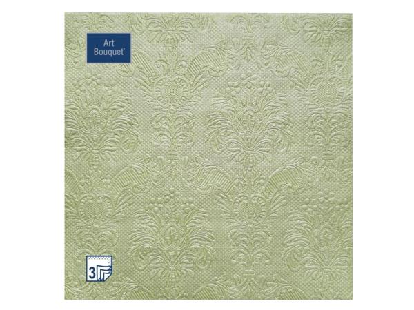 Салфетки 3-х слойные 16 шт "Светло-зелёные с перламутром" 33х33 см