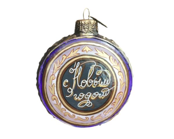 Елочное украшение Коломеев, медальон Дедушка Мороз, 80 мм