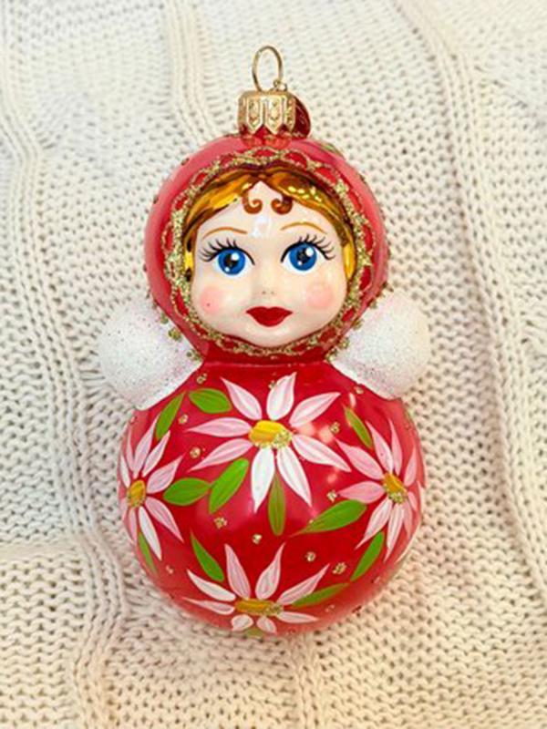 Елочное украшение Коломеев, игрушка Неваляшка, h 12 см